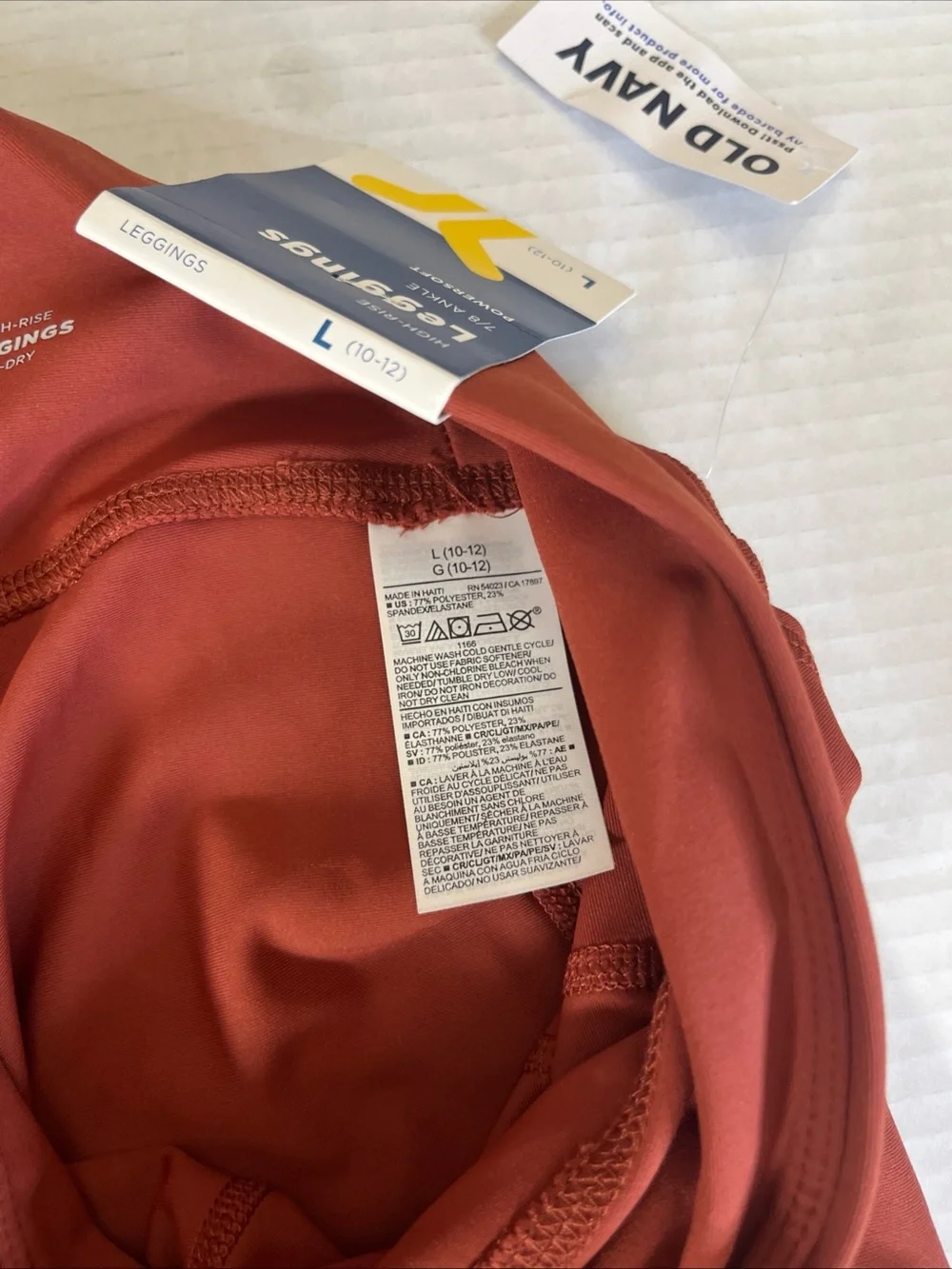 Old Navy Rust-Red High Rise Leggings